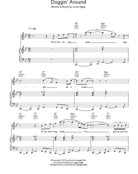 open zoom image for Doggin' Around - Piano/Vocal/Guitar, New, Main
