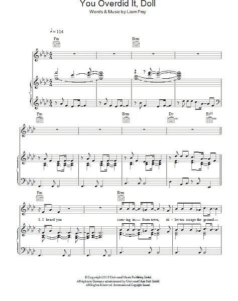 open zoom image for You Overdid It Doll - Piano/Vocal/Guitar, New, Main