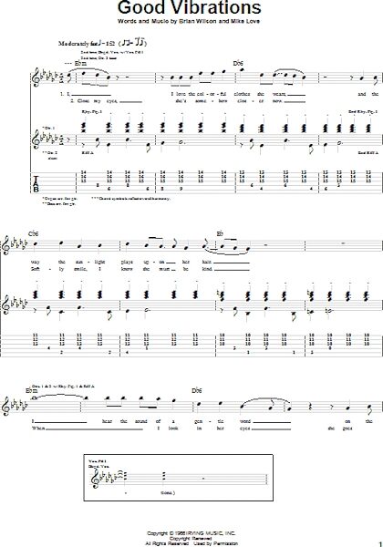 open zoom image for Good Vibrations - Guitar TAB, New, Main
