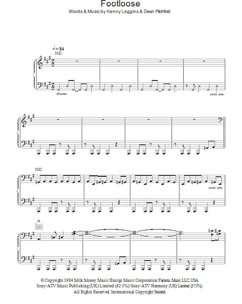 open zoom image for Footloose - Piano/Vocal/Guitar, New, Main