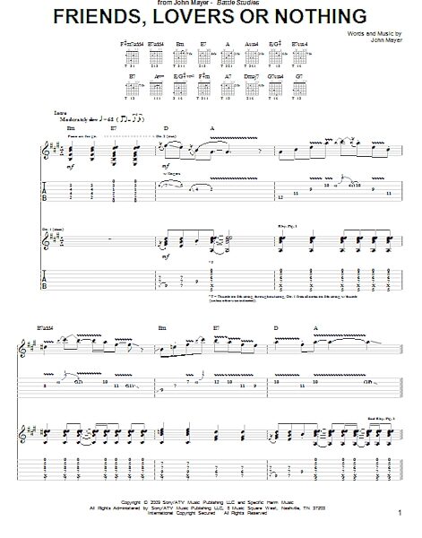 open zoom image for Friends, Lovers Or Nothing - Guitar TAB, New, Main