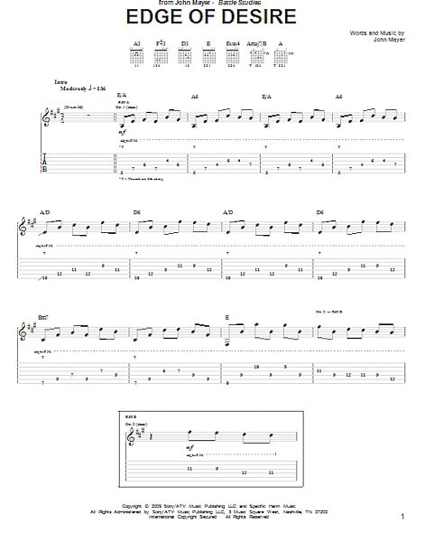 open zoom image for Edge Of Desire - Guitar TAB, New, Main