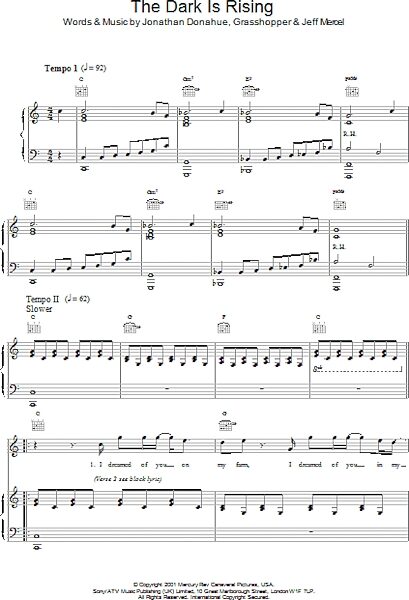 open zoom image for The Dark Is Rising - Piano/Vocal/Guitar, New, Main