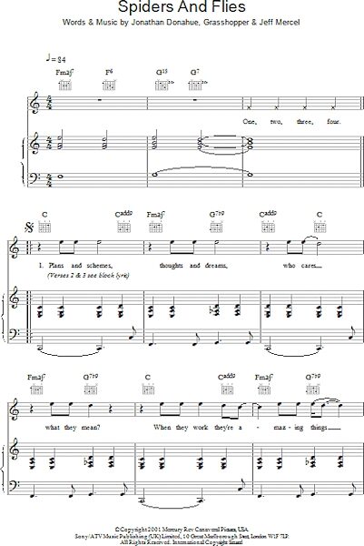 open zoom image for Spiders And Flies - Piano/Vocal/Guitar, New, Main