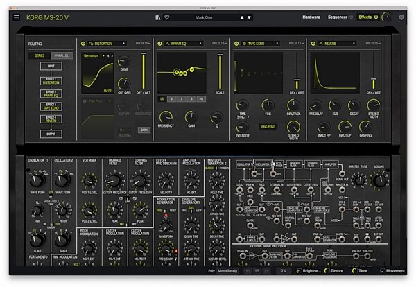 open zoom image for Arturia KORG MS-20 V Software Instrument, Digital Download, Action Position Back