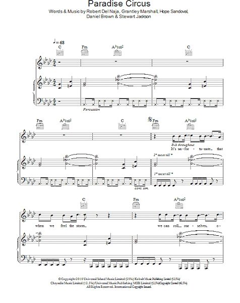 open zoom image for Paradise Circus - Piano/Vocal/Guitar, New, Main