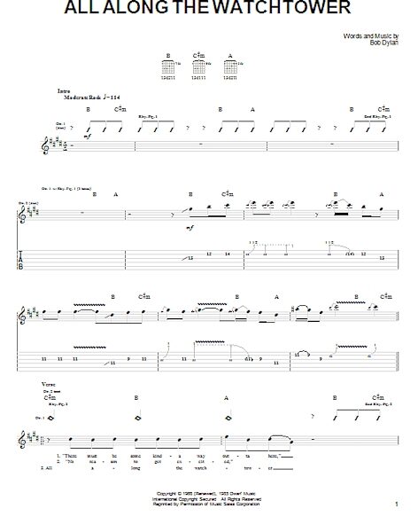 open zoom image for All Along The Watchtower - Easy Guitar, New, Main