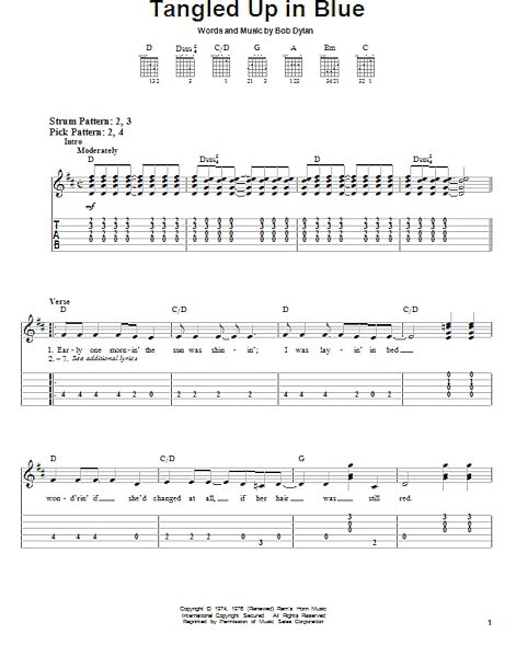 open zoom image for Tangled Up In Blue - Easy Guitar with TAB, New, Main