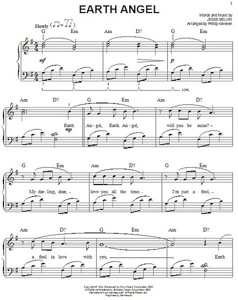 open zoom image for Earth Angel - Easy Piano, New, Main