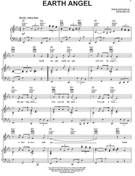 open zoom image for Earth Angel - Piano/Vocal/Guitar, New, Main
