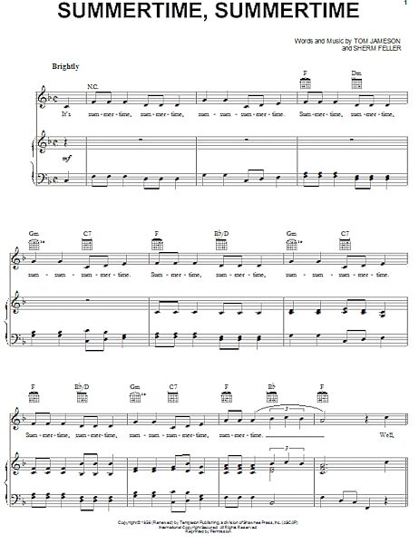 open zoom image for Summertime, Summertime - Piano/Vocal/Guitar, New, Main