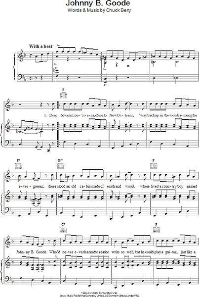 open zoom image for Johnny B. Goode - Piano/Vocal/Guitar, New, Main
