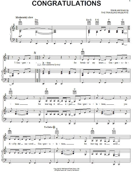 open zoom image for Congratulations - Piano/Vocal/Guitar, New, Main