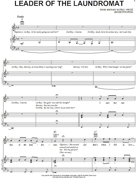 open zoom image for Leader Of The Laundromat - Piano/Vocal/Guitar, New, Main