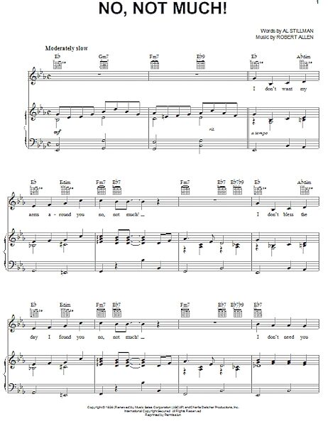 open zoom image for No, Not Much! - Piano/Vocal/Guitar, New, Main