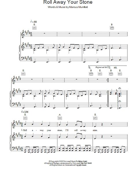 open zoom image for Roll Away Your Stone - Piano/Vocal/Guitar, New, Main