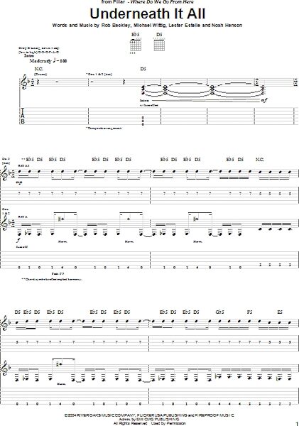 open zoom image for Underneath It All - Guitar TAB, New, Main