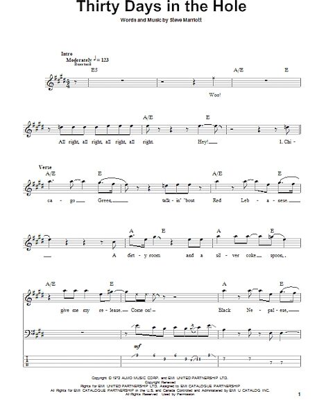 open zoom image for Thirty Days In The Hole - Bass Tab, New, Main
