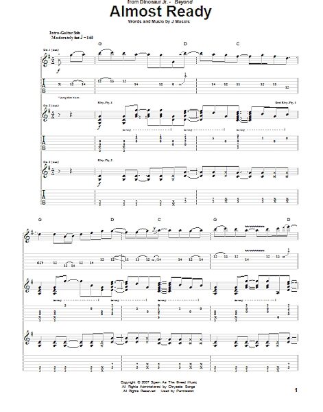 open zoom image for Almost Ready - Guitar TAB, New, Main