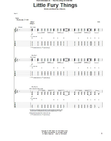 open zoom image for Little Fury Things - Guitar TAB, New, Main