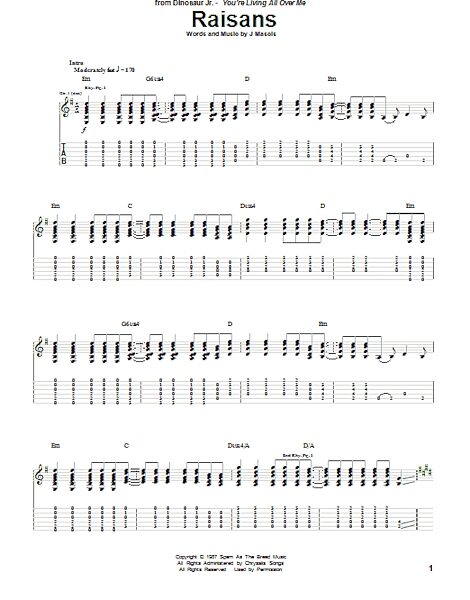 open zoom image for Raisans - Guitar TAB, New, Main