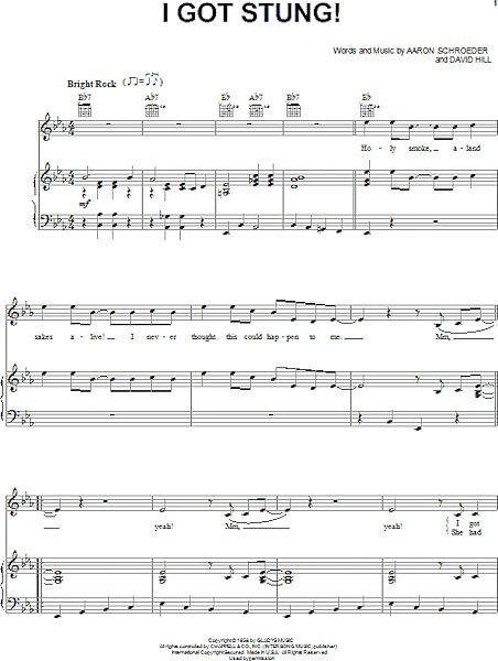 open zoom image for I Got Stung - Piano/Vocal/Guitar, New, Main