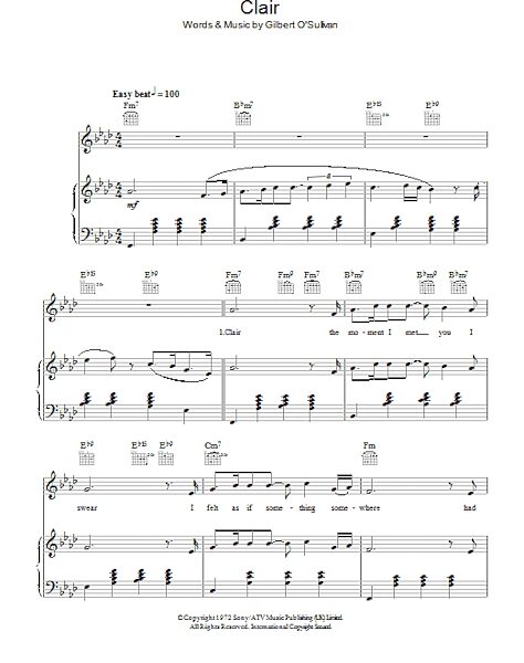 open zoom image for Clair - Piano/Vocal/Guitar, New, Main