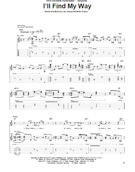 open zoom image for I'll Find My Way - Guitar TAB, New, Main