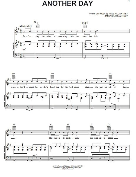 open zoom image for Another Day - Piano/Vocal/Guitar, New, Main