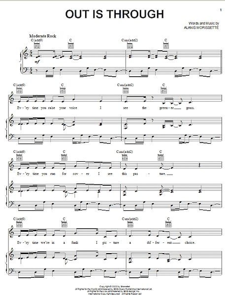 open zoom image for Out Is Through - Piano/Vocal/Guitar, New, Main