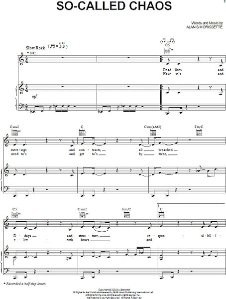 open zoom image for So-Called Chaos - Piano/Vocal/Guitar, New, Main