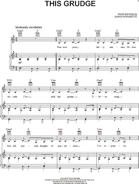 open zoom image for This Grudge - Piano/Vocal/Guitar, New, Main