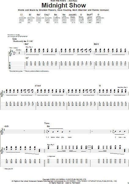 open zoom image for Midnight Show - Guitar TAB, New, Main