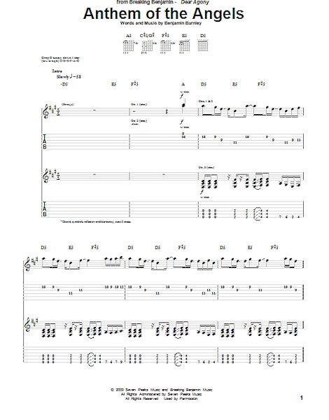 open zoom image for Anthem Of The Angels - Guitar TAB, New, Main