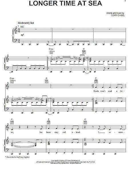open zoom image for Longer Time At Sea - Piano/Vocal/Guitar, New, Main