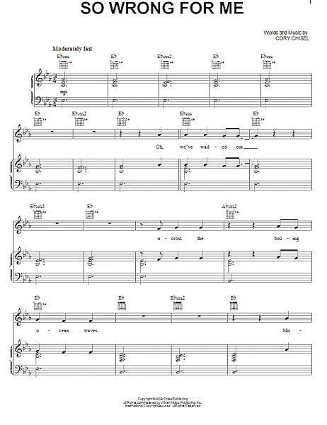 open zoom image for So Wrong For Me - Piano/Vocal/Guitar, New, Main