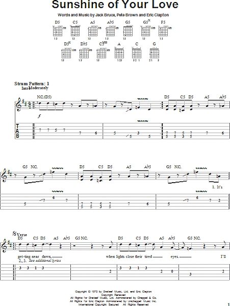 open zoom image for Sunshine Of Your Love - Easy Guitar with TAB, New, Main