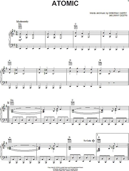 open zoom image for Atomic - Piano/Vocal/Guitar, New, Main