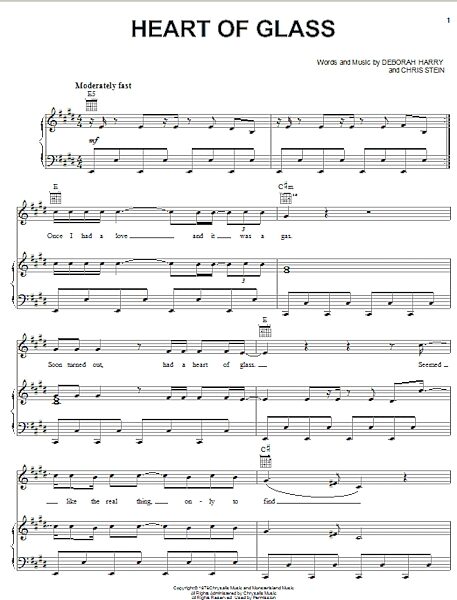 open zoom image for Heart Of Glass - Piano/Vocal/Guitar, New, Main