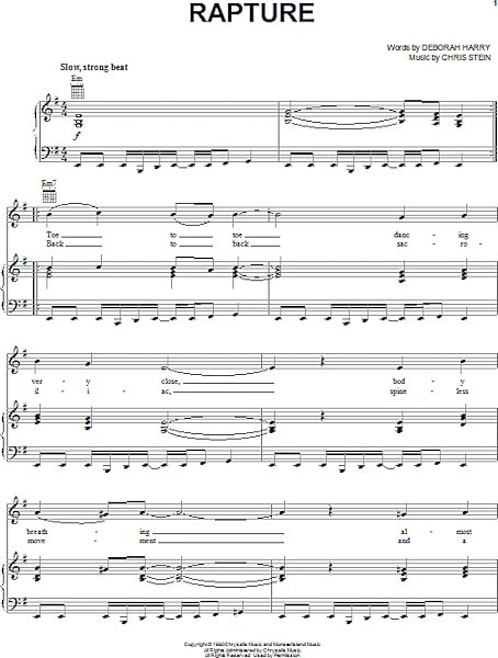 open zoom image for Rapture - Piano/Vocal/Guitar, New, Main