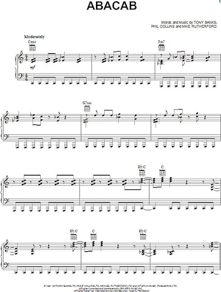 open zoom image for Abacab - Piano/Vocal/Guitar, New, Main
