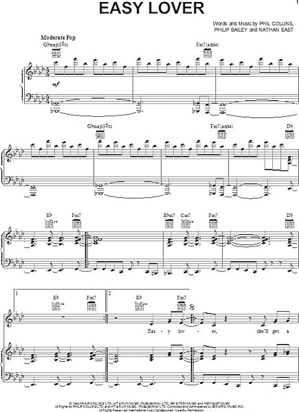 open zoom image for Easy Lover - Piano/Vocal/Guitar, New, Main