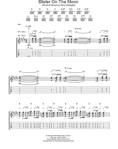 open zoom image for Blister On The Moon - Guitar TAB, New, Main