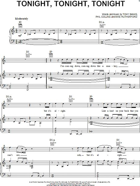open zoom image for Tonight, Tonight, Tonight - Piano/Vocal/Guitar, New, Main