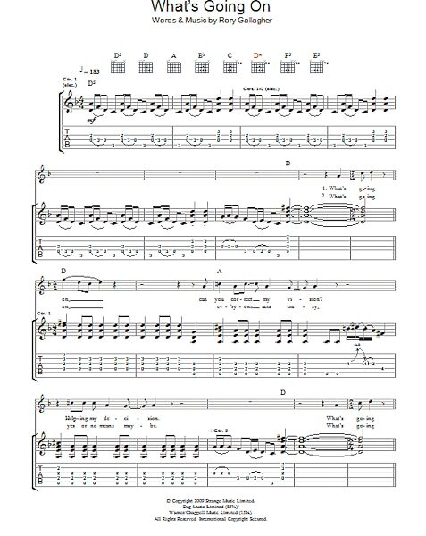 open zoom image for What's Going On - Guitar TAB, New, Main