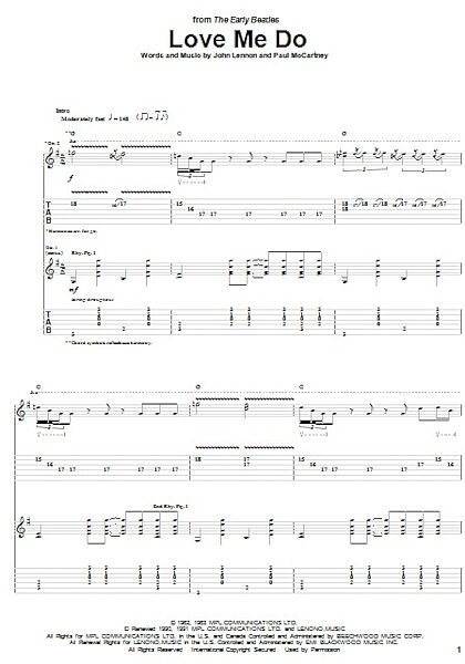 open zoom image for Love Me Do - Guitar TAB, New, Main