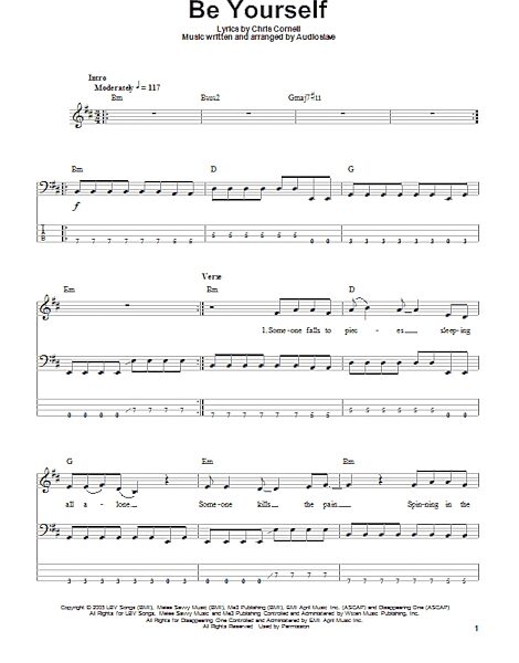 open zoom image for Be Yourself - Bass Tab, New, Main