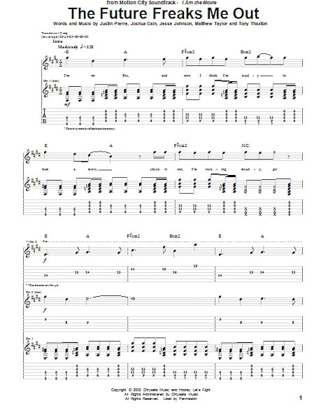 open zoom image for The Future Freaks Me Out - Guitar TAB, New, Main