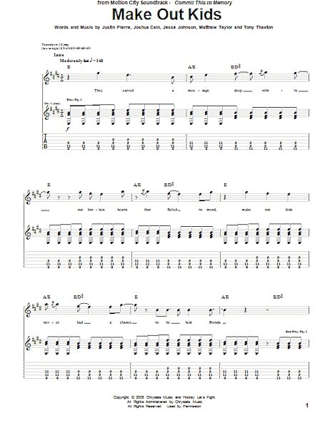 open zoom image for Make Out Kids - Guitar TAB, New, Main