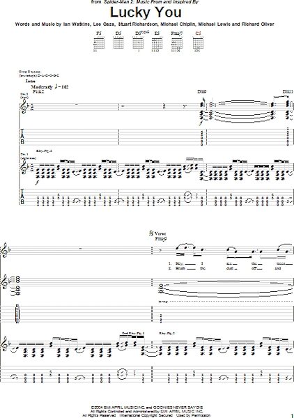 open zoom image for Lucky You - Guitar TAB, New, Main